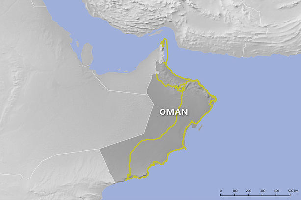Reiseroute Oman
