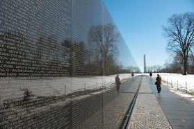 Eindrückliches Vietnamkrieg Memorial in Washington D.C.