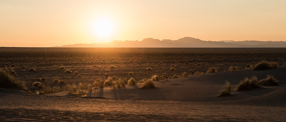 Sonnenuntergang in der Kavir-Wüste