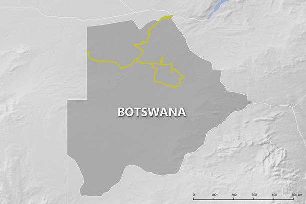 Reiseroute Botswana