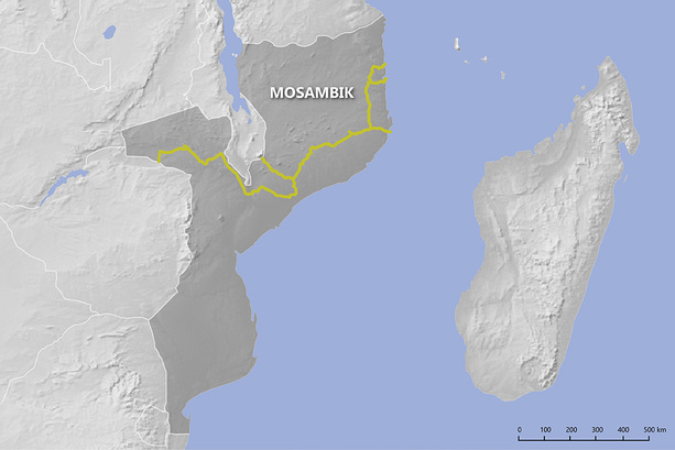 Reiseroute Mosambik