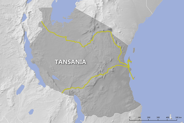 Reiseroute Tansania