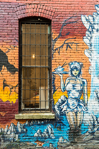 Graffiti in einer Seitengasse