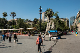 Die zentrale Plaza in Santiago