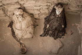 Mumien der Nasca-Kultur in Chauchilla