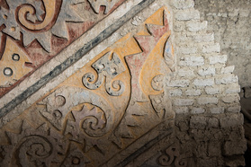 Schöne Fresken der Moche Kultur