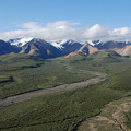 Landschaft im Denali Nationalpark, am Fusse des Mount McKinley, dem h&ouml;chsten Berg Nordamerikas