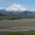 Der Mount McKinley vom Denali Nationalpark aus gesehen