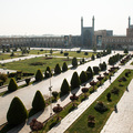 Der Naqsh-e Jahan Square in Esfahan vom Ali Qapu Palast aus gesehen