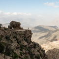 Aussicht von der spektakul&auml;ren Passstrasse im Wadi Bani Awf