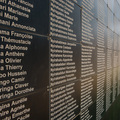 Ein Anfang der Namensliste der Opfer des Genozids im Jahre 1994 in Ruanda