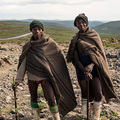 Hirten-Jungen im Hochland von Lesotho