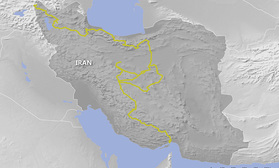 Reiseroute Iran